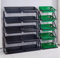 1200*350*1400mm Black Vegetable Rack with Baskets MegaBDM