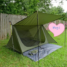 Woqi High Quality Backpacking Tent with Canopy 2 Person Waterproof Ripstop Camping Tent