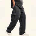 Men's New Spring and Summer Casual Trousers Thin Multi-Pocket Straight Pants With Flat Front Style Street Style for Men