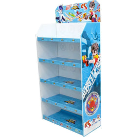 Customized Multi-Layer Children's Toy Paper Shelves Supermarket Corrugated Floor Cardboard Display Rack