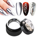 8/5ml Super Bright Mirror Metallic Silver Effect Painting Gel Polish Metal Chrome French Line Flower Drawing Gel UV Nail Art Gel