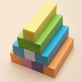 Cuboid Nail Block Buffer 100 Grit 7 Color Four Sides EVA Nail Art Buffing Sanding Polishing Square Buffers Manicure File Tool