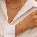 J&D Fashion Stainless Steel Anklet Adjustable August Ferdinand Mobius Strip Bracelet for Women
