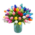 2022 Popular Hot Sale Real Touch Soft  PU Flower Tulip Home Decorating Artificial Tulip