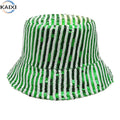 Sequin Performance Basin Hat for Men and Women Outdoor Sunshade Fisherman Hat Striped Stage Hat