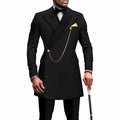 Actual 100% Party Slim Fit Groomsmen Business 2 Pieces Set Men Groom Wedding Cheap Black Suits MS616