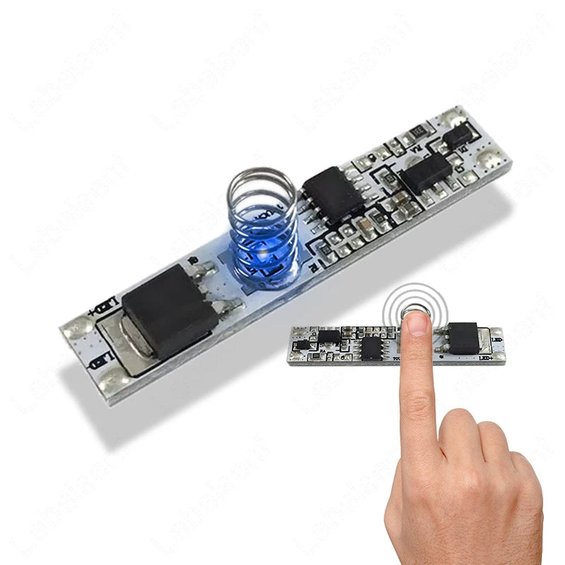 6A Built-in Touch Sensor Dimmer Controller DC 12V-24V 1CH 10-100% Dimmable COB Single Color LED Lamp Strip CE ROHS Certification