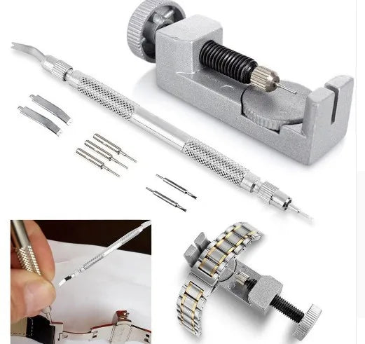 Watch Band Strap Bracelet Link Pin Remover Repair Tool Kit Set Metal Adjustable