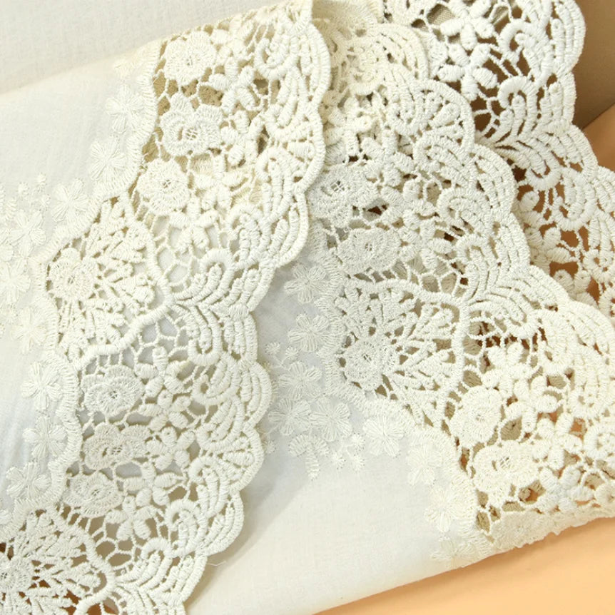 New Fashion Women's Underwear Home Textile Sofa Fabric Accessories Cloth Cotton Embroidery Lace Trim Width 18 cm