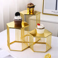 Hot Selling Set up Dessert Fruit Dessert Tray Iron Frame Home Creative Living Room Cake Display Dessert Table Display Set