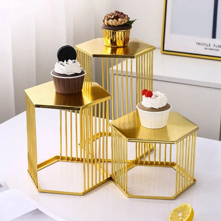 Hot Selling Set up Dessert Fruit Dessert Tray Iron Frame Home Creative Living Room Cake Display Dessert Table Display Set
