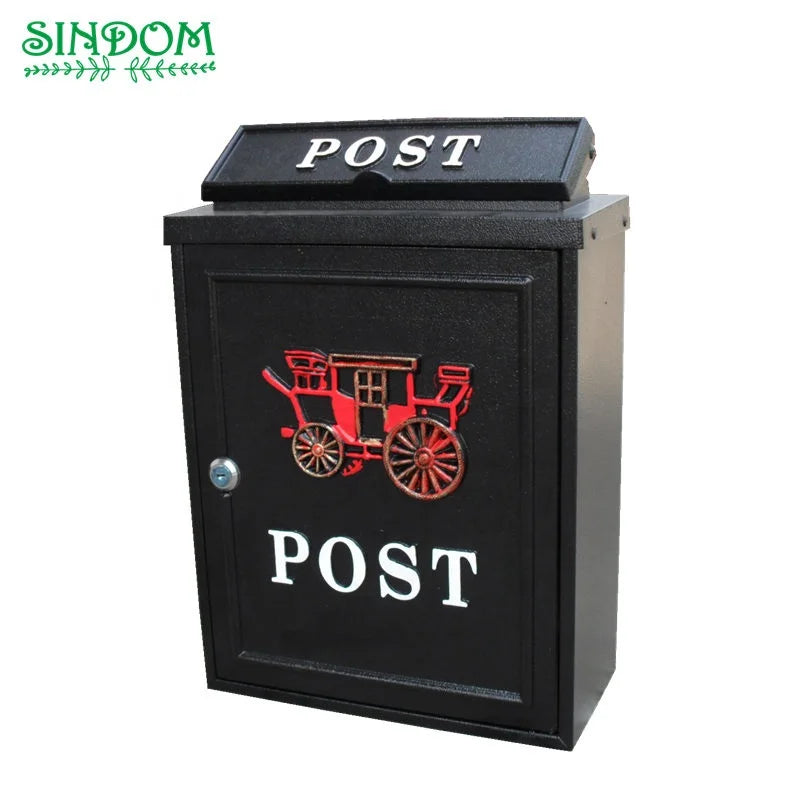 Retro Countryside Traditional Aluminum Wall Mounted Outdoor Weatherproof Durable Mailbox for Sale