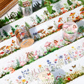 2M/Roll Fairytale Woods Series Vintage PET Handbook for Landscaping Tape Waterproof Mountain Plants Decoration for DIY Masking