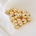 Excellent Quality 18K Gold Plated Brass Beads for Jewelry Making Bracelet Necklace Chains