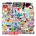100Pcs Physical Fitness GYM Sport Graffiti Stickers for Student Boy Notebook Luggage Laptop Phone Bottle Sticker Book