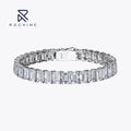 Rochime Classic Emerald Cut Lab Grow Diamond Bracelet 925 Sterling Silver Rhodium Plated Luxury 5a Zircon Jewelry for Women