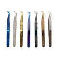 Stock Available Tip Set for Eyelash Extension Fiber Tip Tweezers Eyelash Tweezers Set Eyelash Tweezers Rose Gold with Best Goods