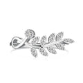 New Pure Wheat Ear Design With Zircon Inlay Personalized Simple and Versatile Women'S Accessories 925 Sterling Silver Ring