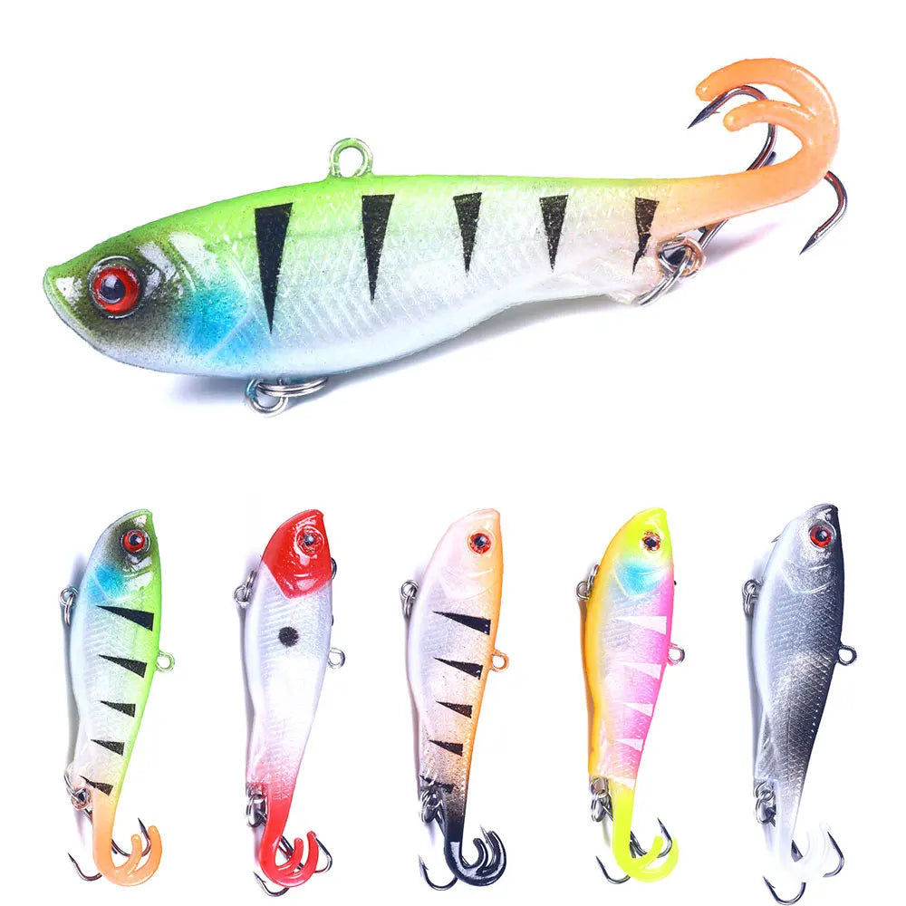 Wholesale PVC Lure Silicone Bait 7cm 12g Two-tail Soft Bait Lead Head Bait Soft Fishing Lure