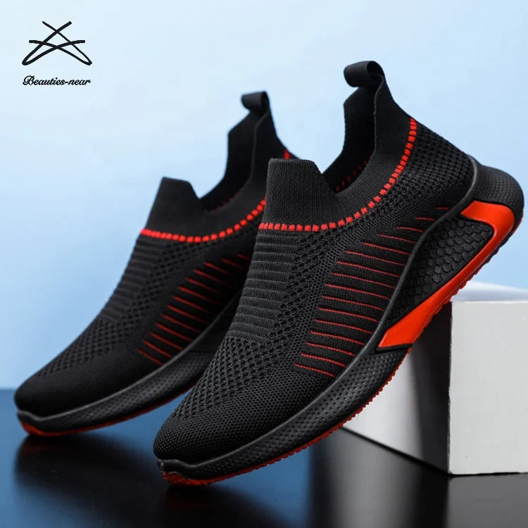 New Fashion Breathable Fly Knit Men Casual Sport Shoes Men Sneakers Casual Shoes