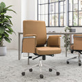 Low Price Wholesale Factory Supplier Contemporary Synthetic Leather Adjustable Height Swivel Gravity Middle Back Office Chairs