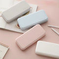 Waterproof Office Stationery Storage Pencil Box Simple PP Solid Color Pen Case