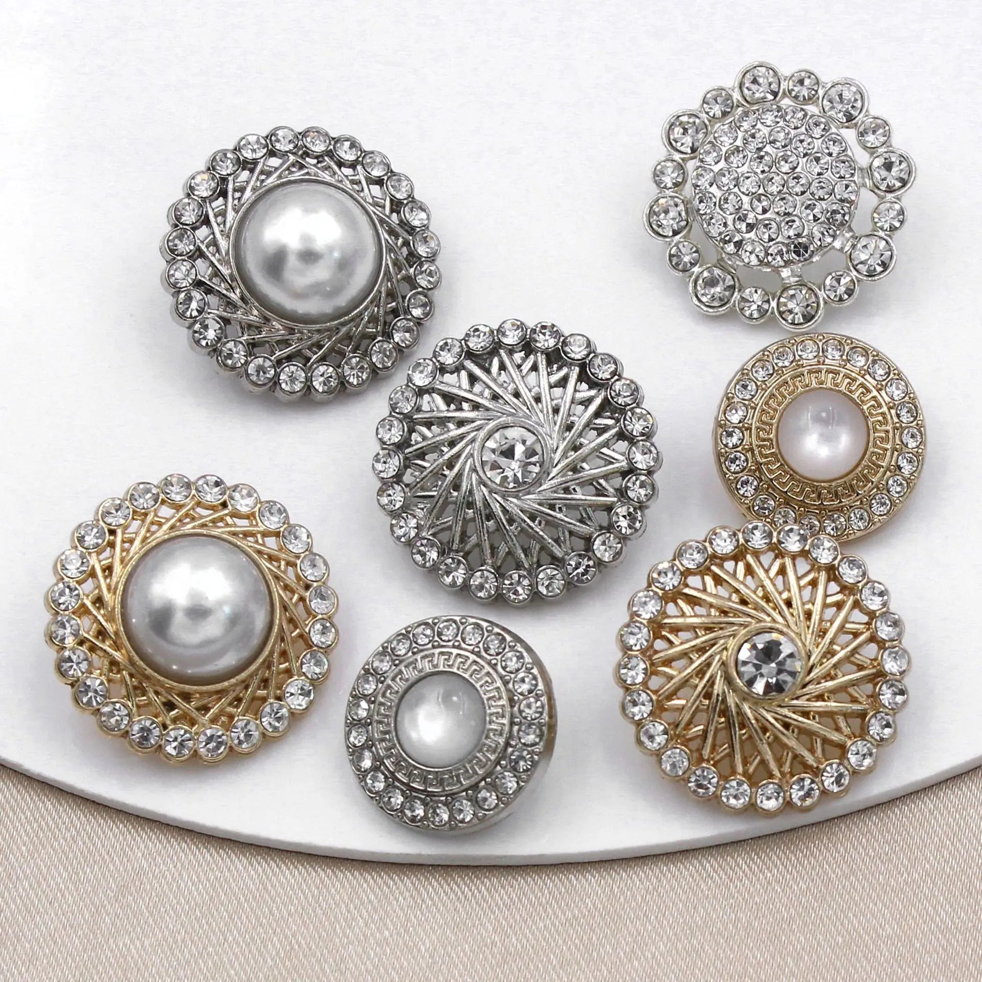 RB012 Fashionable Crystal  Buttons Buckle Custom Flower Square Rhinestone Shoe Decor Cloth Accessories