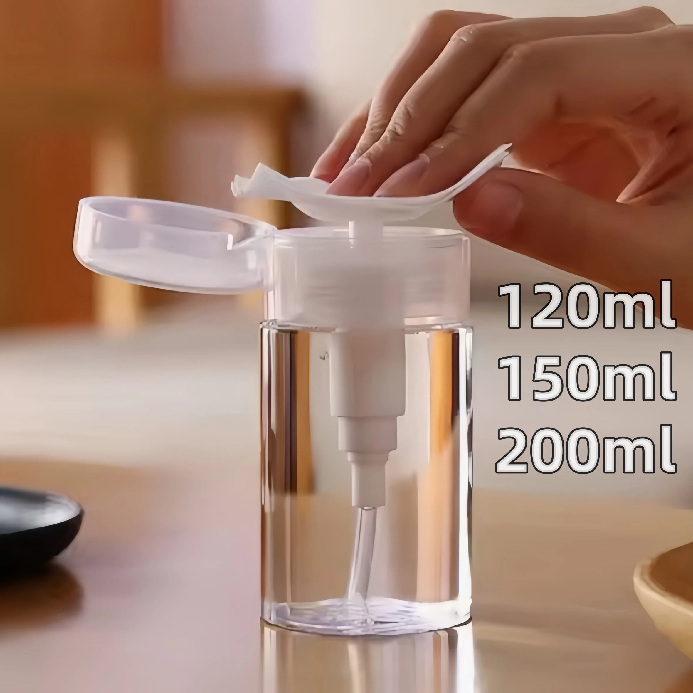 Refillable Bottles Push-type Bottling Push Down Empty Pump Dispenser Botte for Nail Polish and Makeup Remover Bottle Packaging