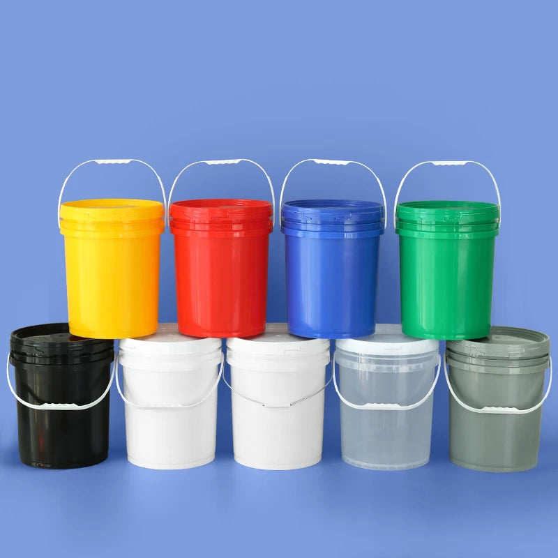 Factory Wholesale 20L Food Grade PP Transparent Plastic Bucket With Handle and Screw Lid