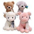 Songshan Toys OEM ODM New Wholesale Custom Plush Girl Birthday Gift Sheep Stuffed Animal Toy Creative Scarf Dog Pig Bear Doll