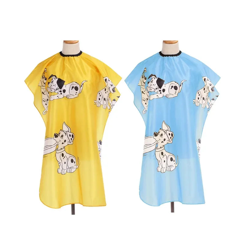 Wholesale Salon Hairdressing Cape Cartoon Print Pattern Hair Cutting Cloth Dog Kids Hair Salon Cutting Cape Scarf Children' Cape