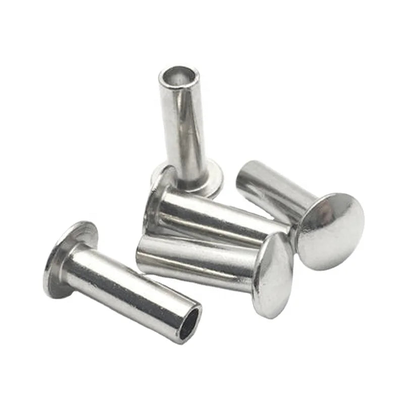 Stainless Steel Round Head Half Hollow Semi-Tubular Metal Screw Rivets Made of Durable Aluminium