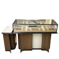 Free Shipping New Style Jewelry Display Tabley Shop Glass Cabinet Frame Showcase Lights Jewellery Shop