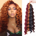 Wholesale Natural Synthetic Heat Resistant Fiber Deep Wave Braiding Hair Deep Wave Twist Curly Crochet Hair Bulk for Braiding