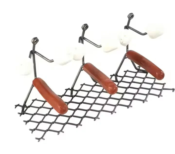 Stainless Steel BBQ Sausage Holder Outdoor Tools Heat Resistant