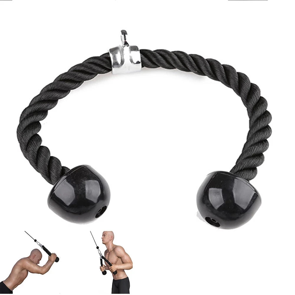 LXY-N015 Abdominal Crunches Cable Pull Down Laterals Biceps Muscle Training Fitness Body Building Gym Tricep Rope