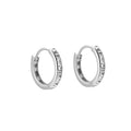 Trendy Fashion Hoop 925 Sterling Silver Geometric Hollow Roman Number Earrings Set Fine Jewelry Women Wholesale