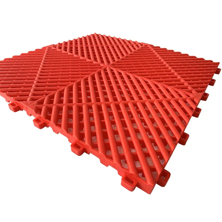 Modern Design Strong Interlocking PP Vinyl Garage Flooring for Car Detailing Shop Indoor Outdoor Use Anti-Slip Graphic Design