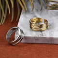 Abiding Shield Plating Tech 3 Years Tarnish Resistant Gold Plated Solid Sterling Silver Ring Without Stones Silver Ring