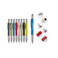 Cheap Custom 6 in 1 Multifunction Plastic Ballpoint Pens Touch Screen Tool Ball Pen with Level and Screwdriver