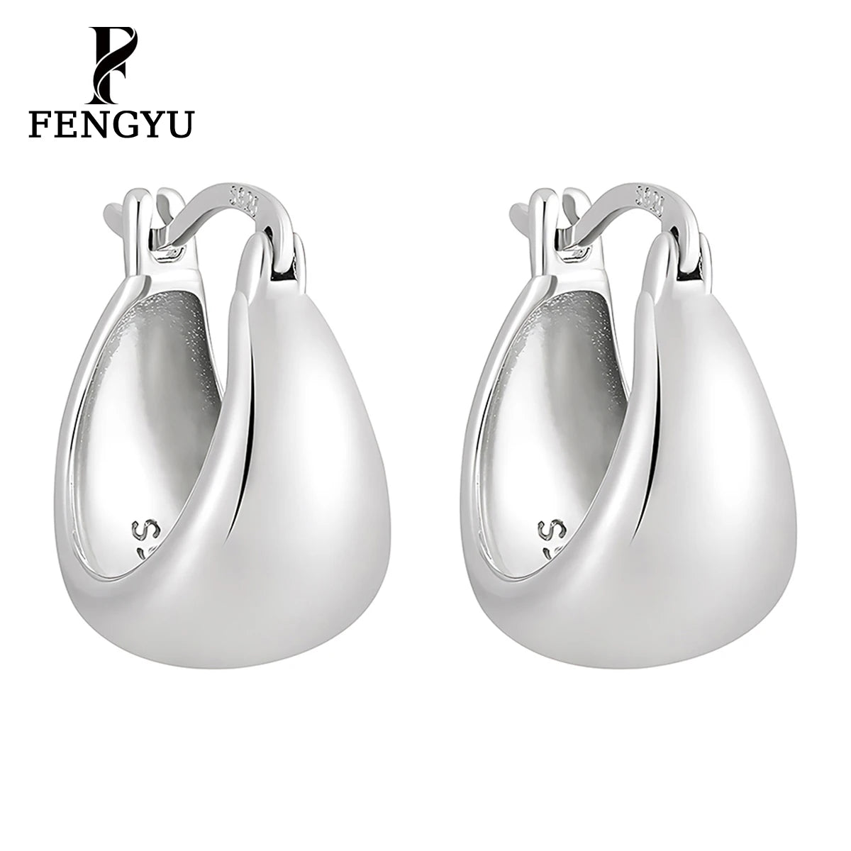 925 Sterling Silver Teardrop Huggie Hoop Earrings for Women Minimalist Jewelry Suitable for Daily Office or Gift Wear
