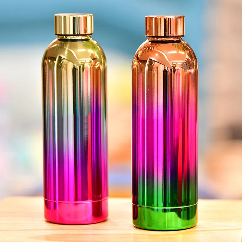 FX Factory New Design Plating Color 500ml Stainless Steel Thermos Mug Small Mouth Outdoor Traveling Bottle