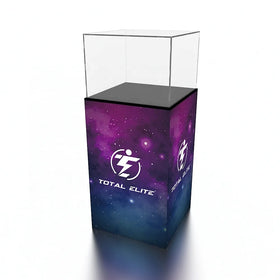 New Design 3ft Frameless SEG Fabric Print Podium Exhibit Display Aluminum Box Exhibition Advertising Exhibition Acrylic Table