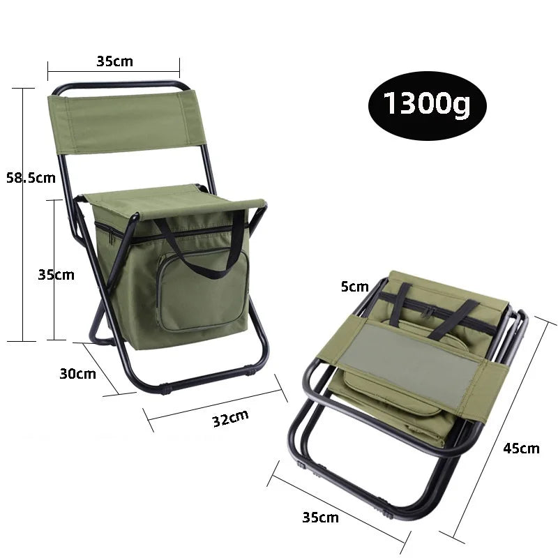 Popular Insulated Steel Storage Stool Lounge Folding Chair Beach Outdoor Chairs