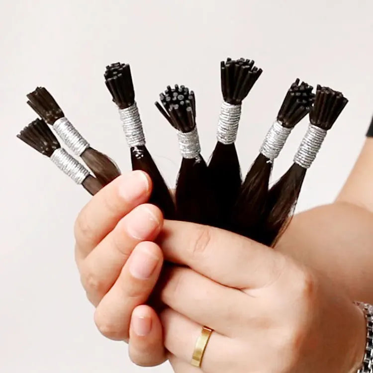 2026 Affordable Soft Glue Pre Tipped Keratin Hair Extensions Cuticle Intact I Tip Human Hair Extensions