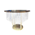 OUGE New Gold Round Wrought Iron Crystal Cake Table (D60/D80cm) for Wedding Party Decorations