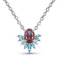 Nano Gems 925 Sterling Silver Jewelry Sweet Dream Blue Topaz CZ Sweet Dream Necklace