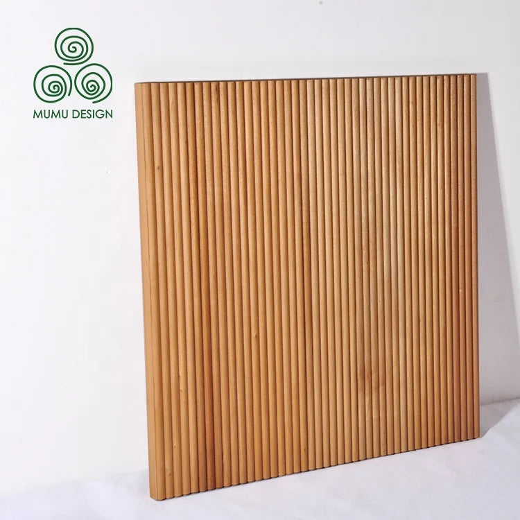 MUMU 3D Veneer Natural MDF Fluted Decorative Classic Office Interior Wainscoting Kitchen Wood Wall Panel