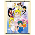 30*45CM Premium Aesthetic Art Canvas Hanging Tapestry Kawaii pink for Girl Room Manga Sailor Moon Poster