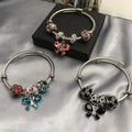 Customized OEM DIY Women Charm Bracelet Different Charms butterfly Pendants Shinny Fully Stones Charm Bracelet